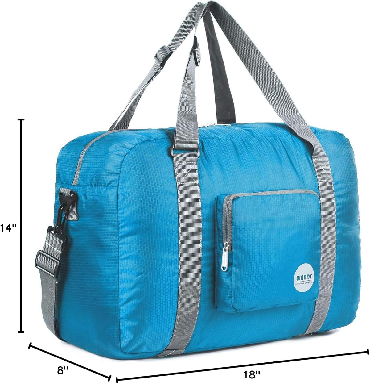 Foldable Personal Item Bag, Carry on Travel Duffle Bag | Frontier Airline Underseat Fit, 18x14x8 inches, Weekend Overnight Trips, Packable
