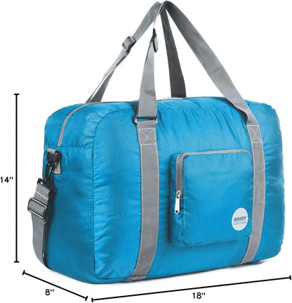 Foldable Personal Item Bag, Carry on Travel Duffle Bag | Frontier Airline Underseat Fit, 18x14x8 inches, Weekend Overnight Trips, Packable