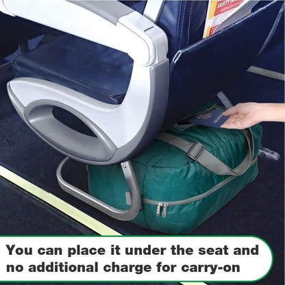 Foldable Personal Item Bag, Carry on Travel Duffle Bag | Frontier Airline Underseat Fit, 18x14x8 inches, Weekend Overnight Trips, Packable