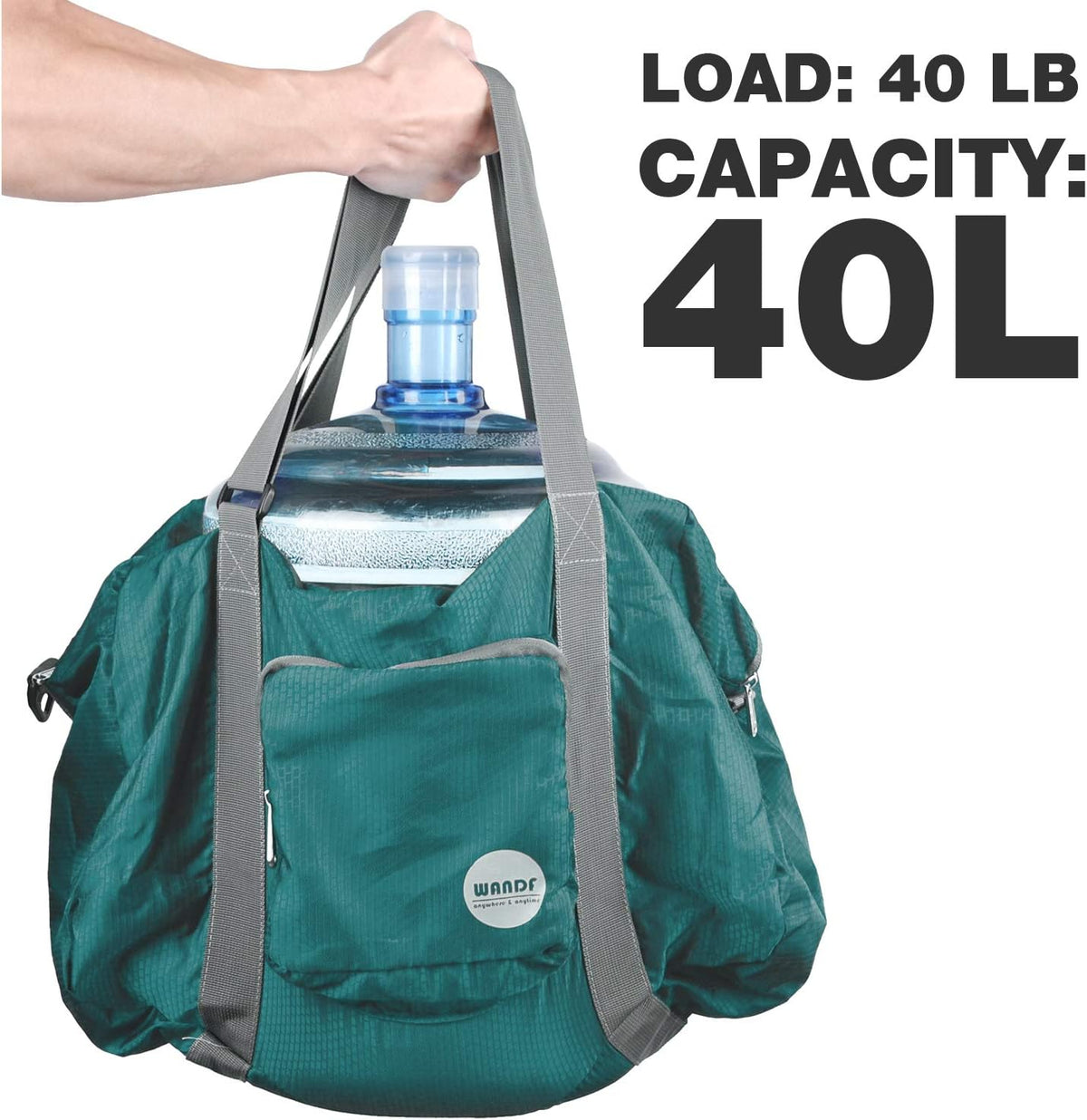 Foldable Personal Item Bag, Carry on Travel Duffle Bag | Frontier Airline Underseat Fit, 18x14x8 inches, Weekend Overnight Trips, Packable
