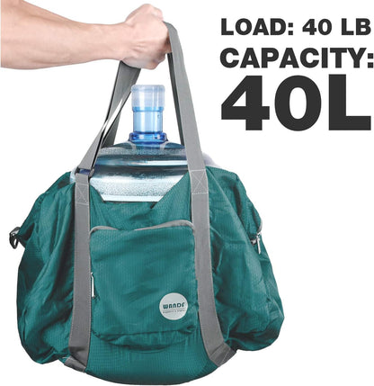 Foldable Personal Item Bag, Carry on Travel Duffle Bag | Frontier Airline Underseat Fit, 18x14x8 inches, Weekend Overnight Trips, Packable