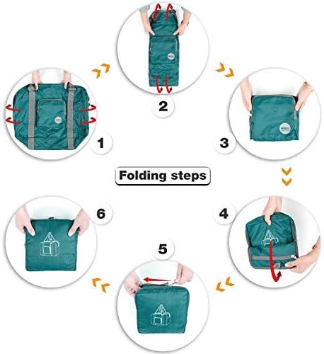 Foldable Personal Item Bag, Carry on Travel Duffle Bag | Frontier Airline Underseat Fit, 18x14x8 inches, Weekend Overnight Trips, Packable