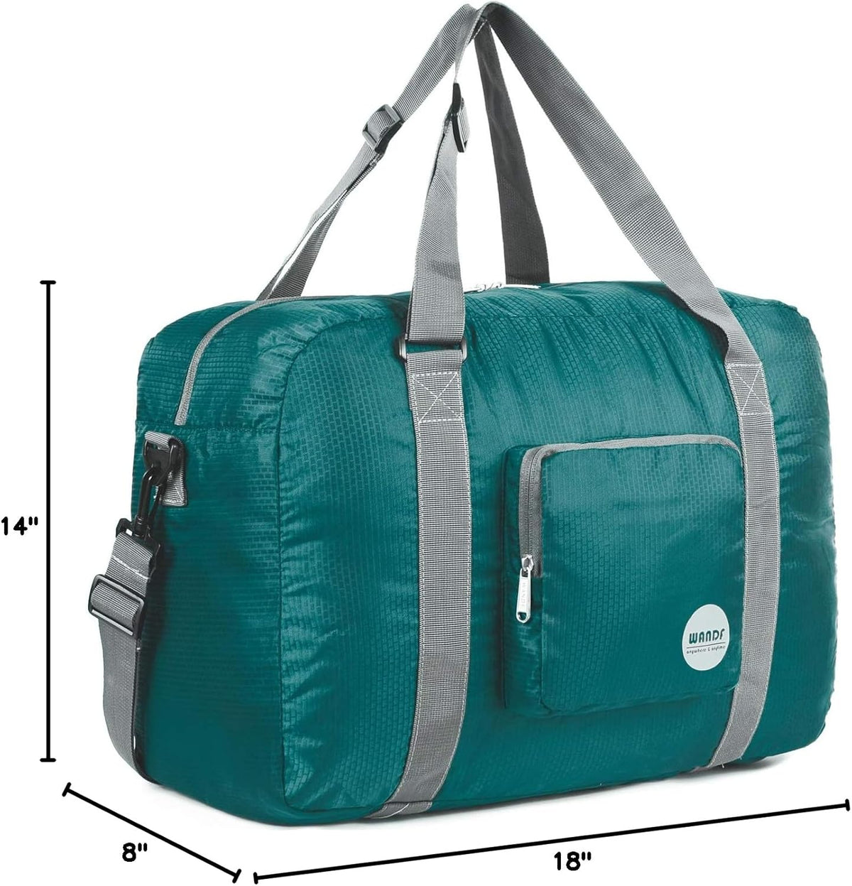 Foldable Personal Item Bag, Carry on Travel Duffle Bag | Frontier Airline Underseat Fit, 18x14x8 inches, Weekend Overnight Trips, Packable