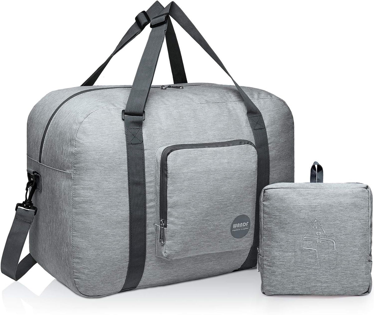 Foldable Personal Item Bag, Carry on Travel Duffle Bag | Frontier Airline Underseat Fit, 18x14x8 inches, Weekend Overnight Trips, Packable