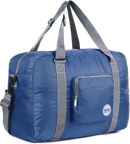 Foldable Personal Item Bag, Carry on Travel Duffle Bag | Frontier Airline Underseat Fit, 18x14x8 inches, Weekend Overnight Trips, Packable