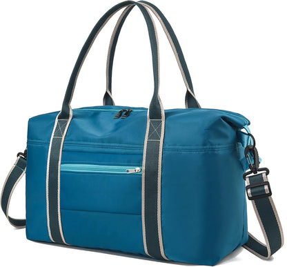 Gym Bag with Wet Pocket, Foldable Travel Duffle Bag Carry On Weekender Bags for Women, Waterproof Overnight Bag for Travel, Gym, Yoga