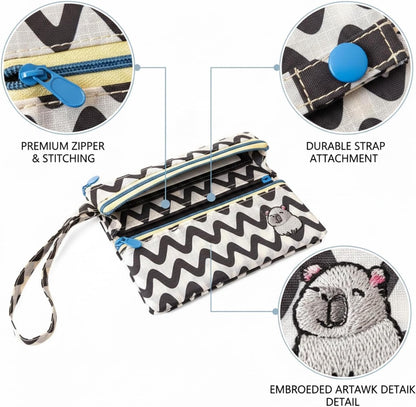 Travel Document Organizer Passport Wallet, Slim Oxford Cloth Case for IDs, Boarding Passes & Tickets
