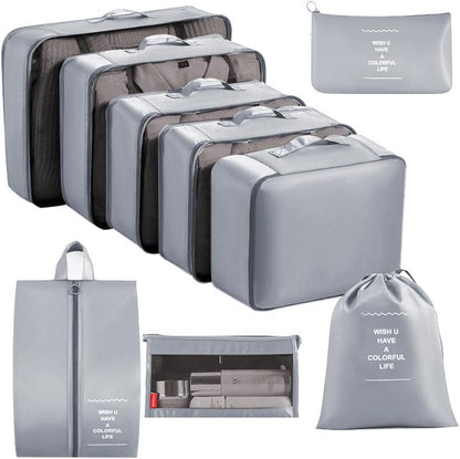 9 set Packing Cubes for Travel,Effortless Organization Cube for Quick Packing& Unpacking, Travel Must Have Suitcase Organizer Essentials for any Journey,Cruise,Camping,hiking,Vacation,Business trip