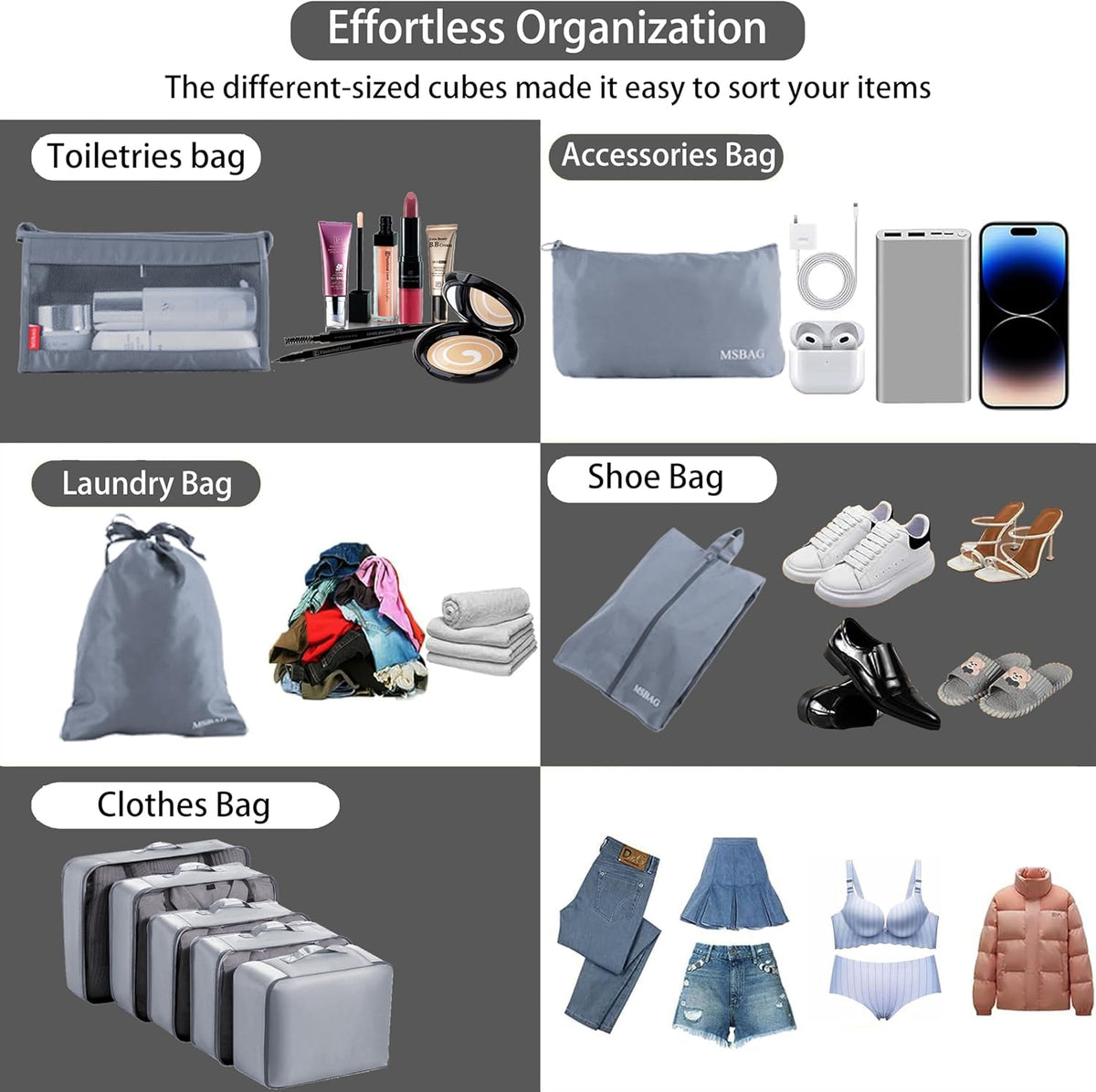9 set Packing Cubes for Travel,Effortless Organization Cube for Quick Packing& Unpacking, Travel Must Have Suitcase Organizer Essentials for any Journey,Cruise,Camping,hiking,Vacation,Business trip