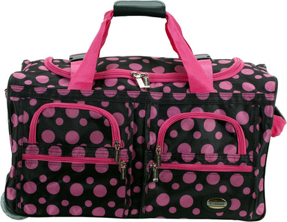 Rolling Duffel Bag, Black, 22" - Colors B