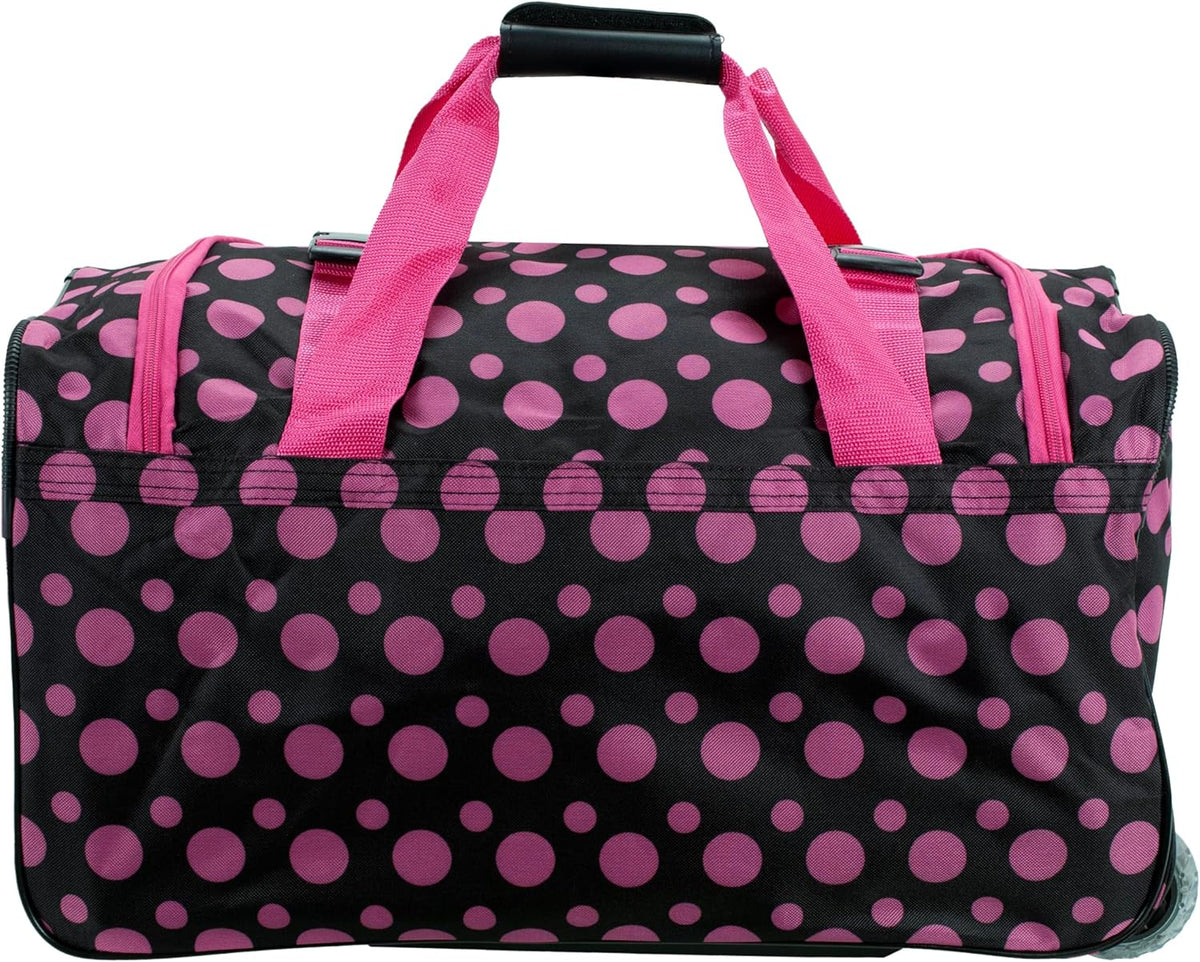 Rolling Duffel Bag, Black, 22" - Colors B
