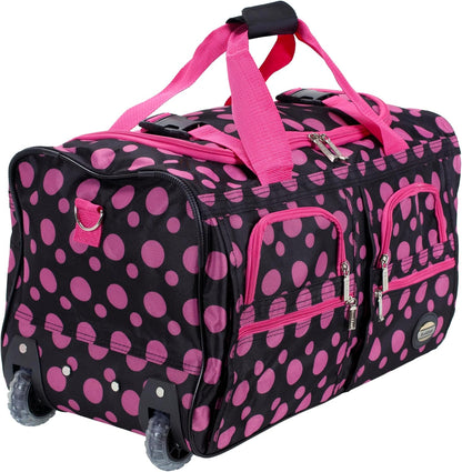 Rolling Duffel Bag, Black, 22" - Colors B