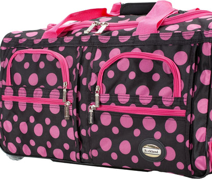 Rolling Duffel Bag, Black, 22" - Colors B