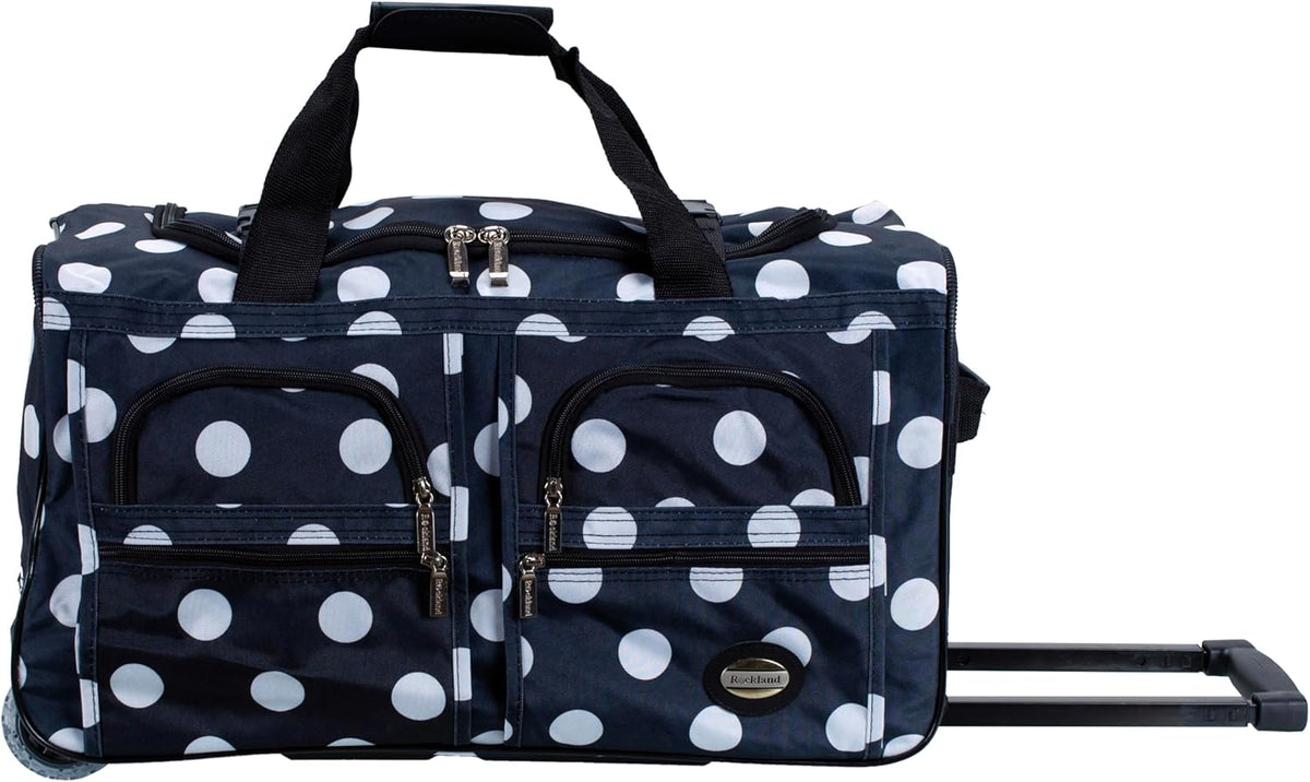 Rolling Duffel Bag, Black, 22" - Colors B