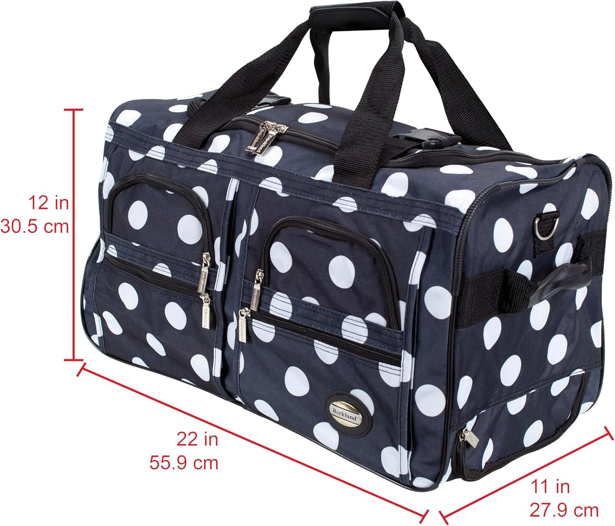 Rolling Duffel Bag, Black, 22" - Colors B