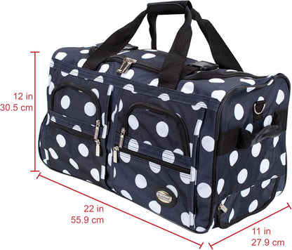 Rolling Duffel Bag, Black, 22" - Colors B