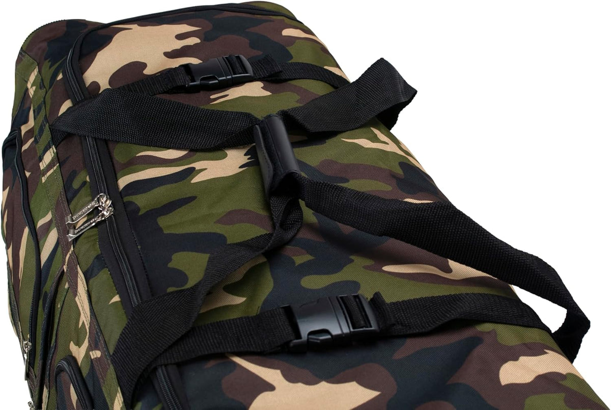 Rolling Duffel Bag, Black, 22" - Colors B
