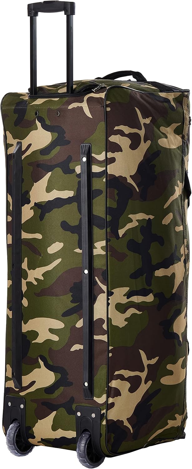 Rolling Duffel Bag, Black, 22" - Colors B