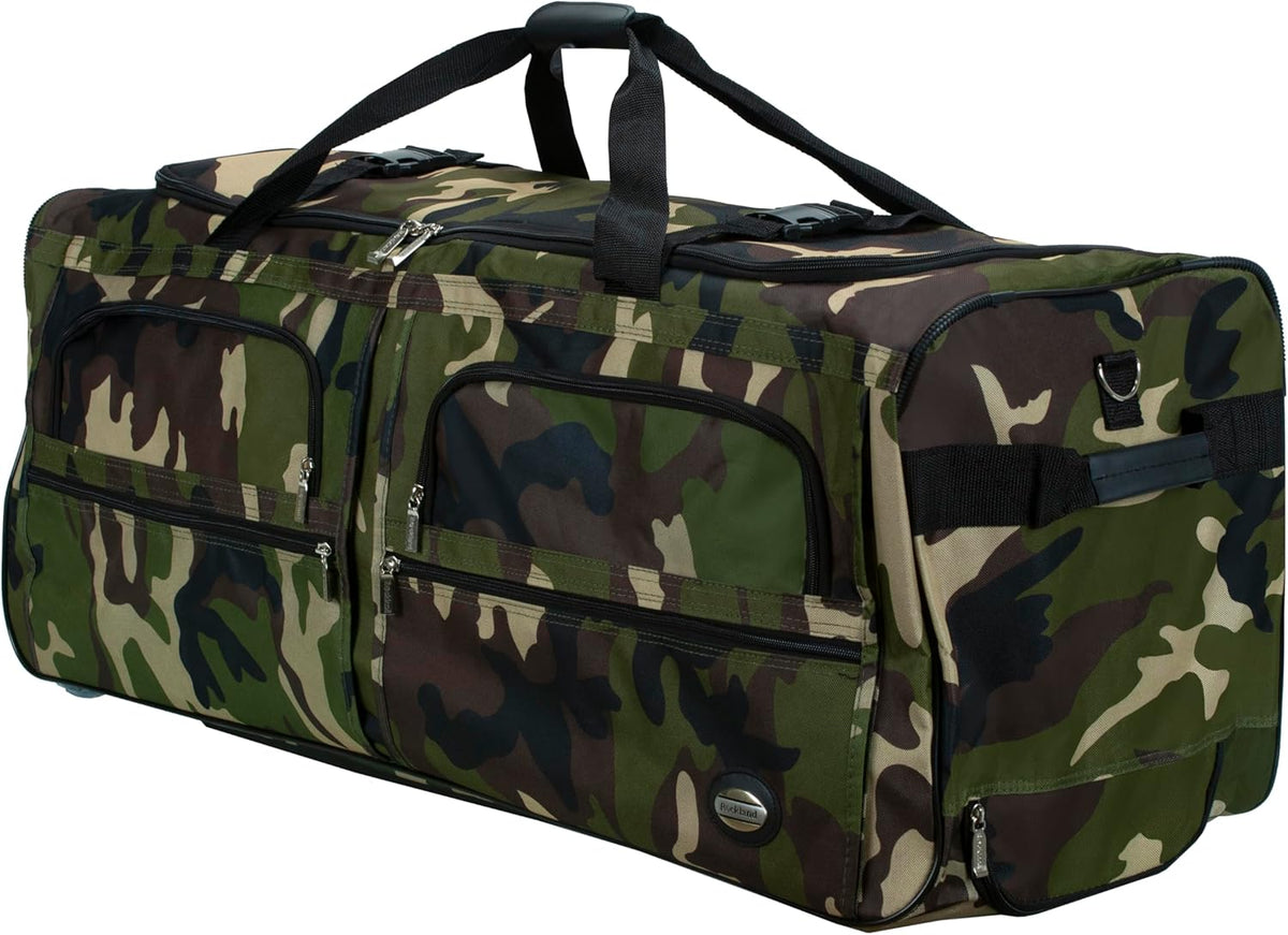 Rolling Duffel Bag, Black, 22" - Colors B
