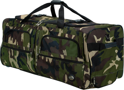 Rolling Duffel Bag, Black, 22" - Colors B