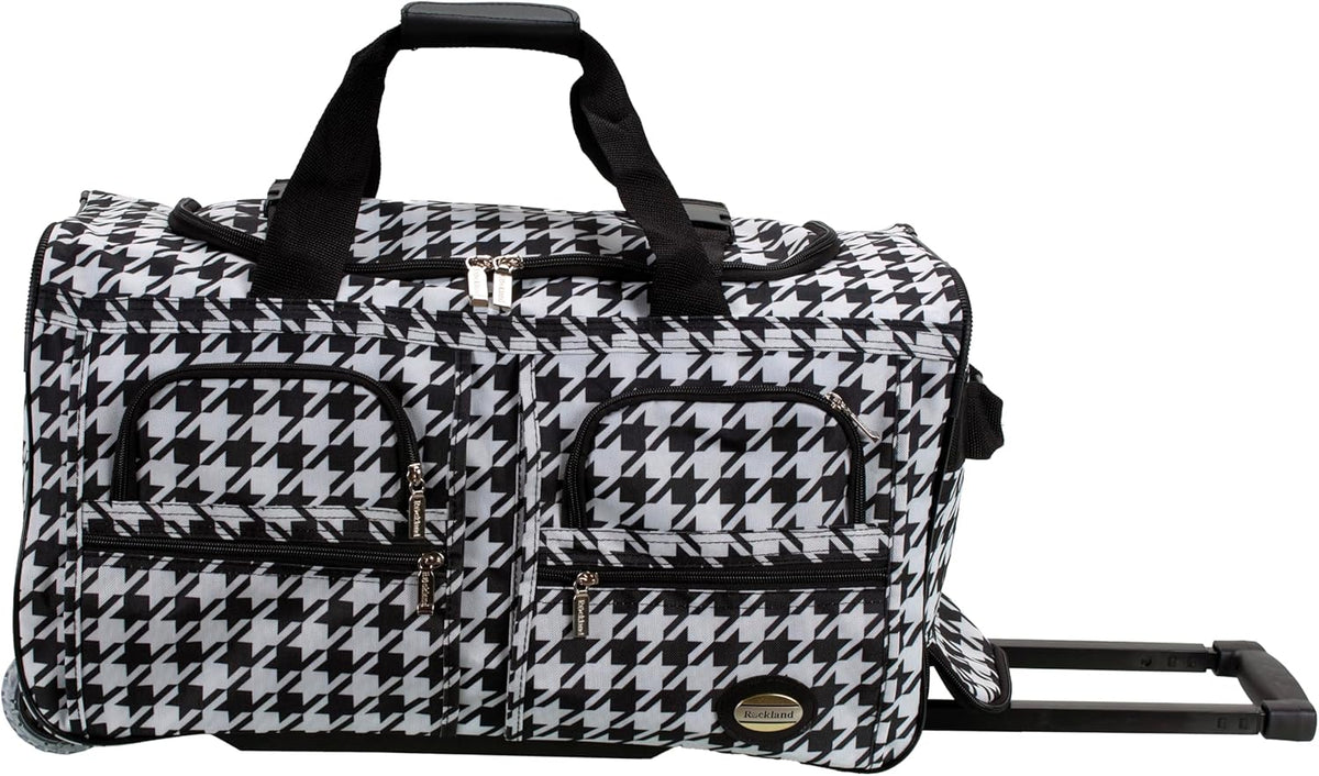 Rolling Duffel Bag, Black, 22" - Colors B