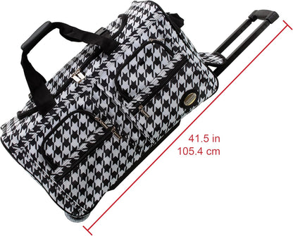 Rolling Duffel Bag, Black, 22" - Colors B