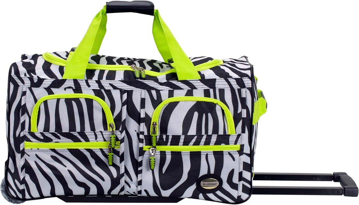 Rolling Duffel Bag, Black, 22" - Colors B