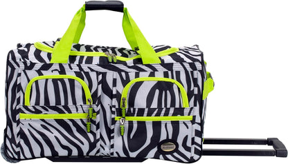 Rolling Duffel Bag, Black, 22" - Colors B