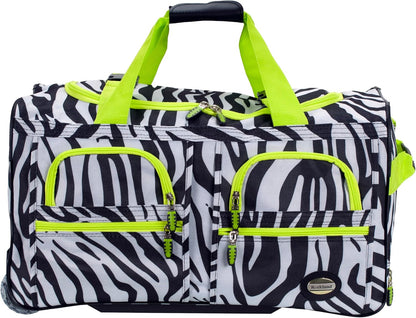 Rolling Duffel Bag, Black, 22" - Colors B