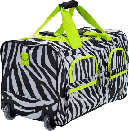 Rolling Duffel Bag, Black, 22" - Colors B