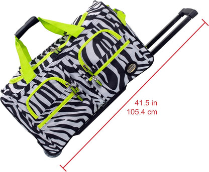 Rolling Duffel Bag, Black, 22" - Colors B