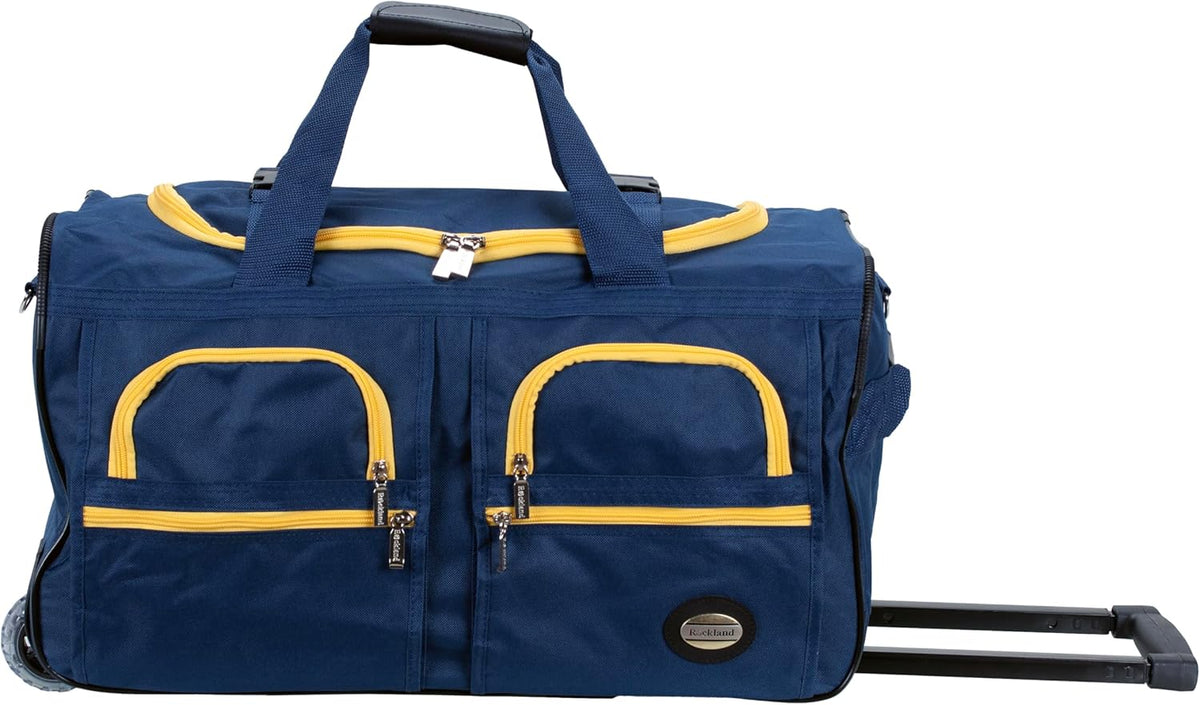 Rolling Duffel Bag, Black, 22" - Colors B