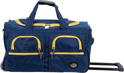 Rolling Duffel Bag, Black, 22" - Colors B
