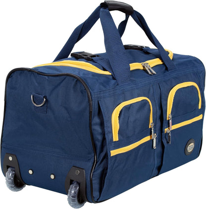 Rolling Duffel Bag, Black, 22" - Colors B