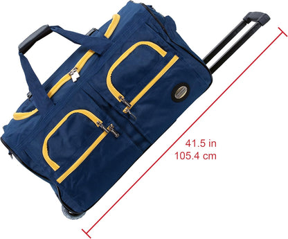Rolling Duffel Bag, Black, 22" - Colors B