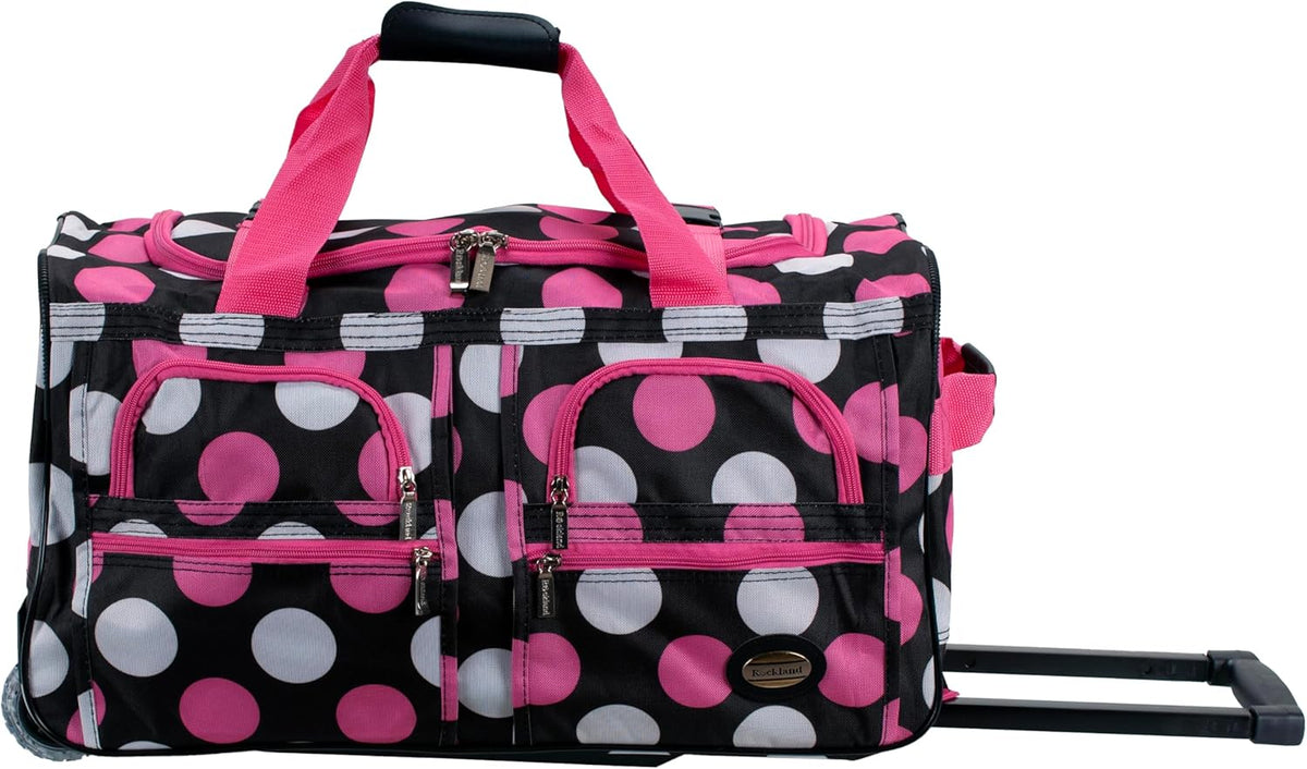 Rolling Duffel Bag, Black, 22" - Colors B