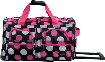 Rolling Duffel Bag, Black, 22" - Colors B