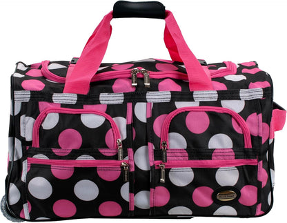 Rolling Duffel Bag, Black, 22" - Colors B