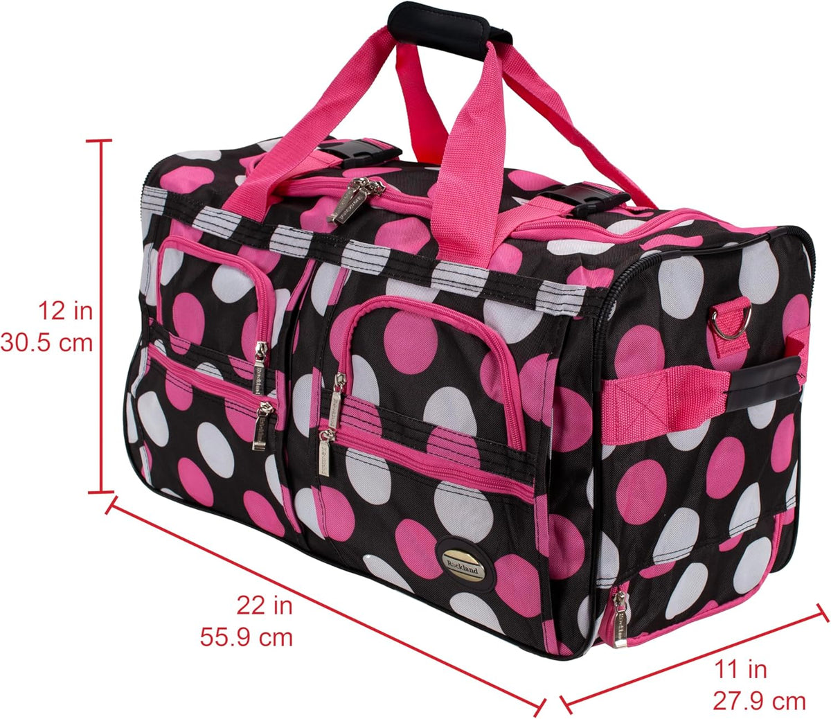 Rolling Duffel Bag, Black, 22" - Colors B