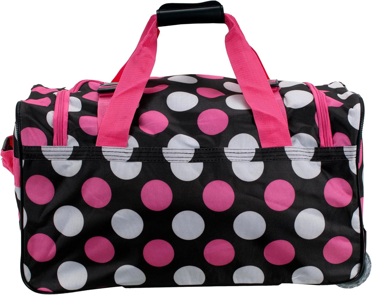 Rolling Duffel Bag, Black, 22" - Colors B