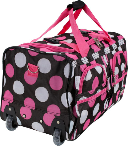 Rolling Duffel Bag, Black, 22" - Colors B