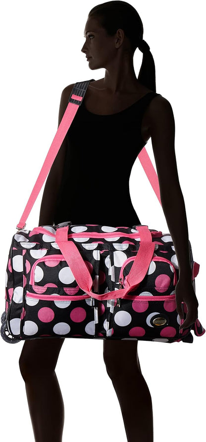 Rolling Duffel Bag, Black, 22" - Colors B