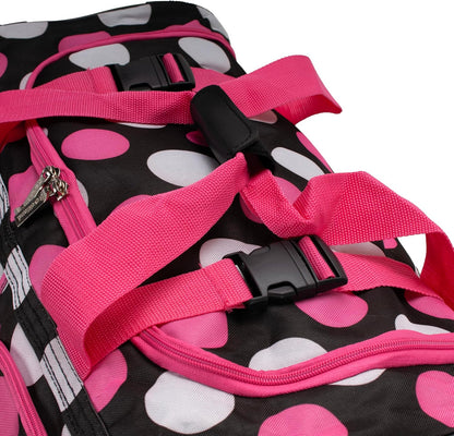 Rolling Duffel Bag, Black, 22" - Colors B