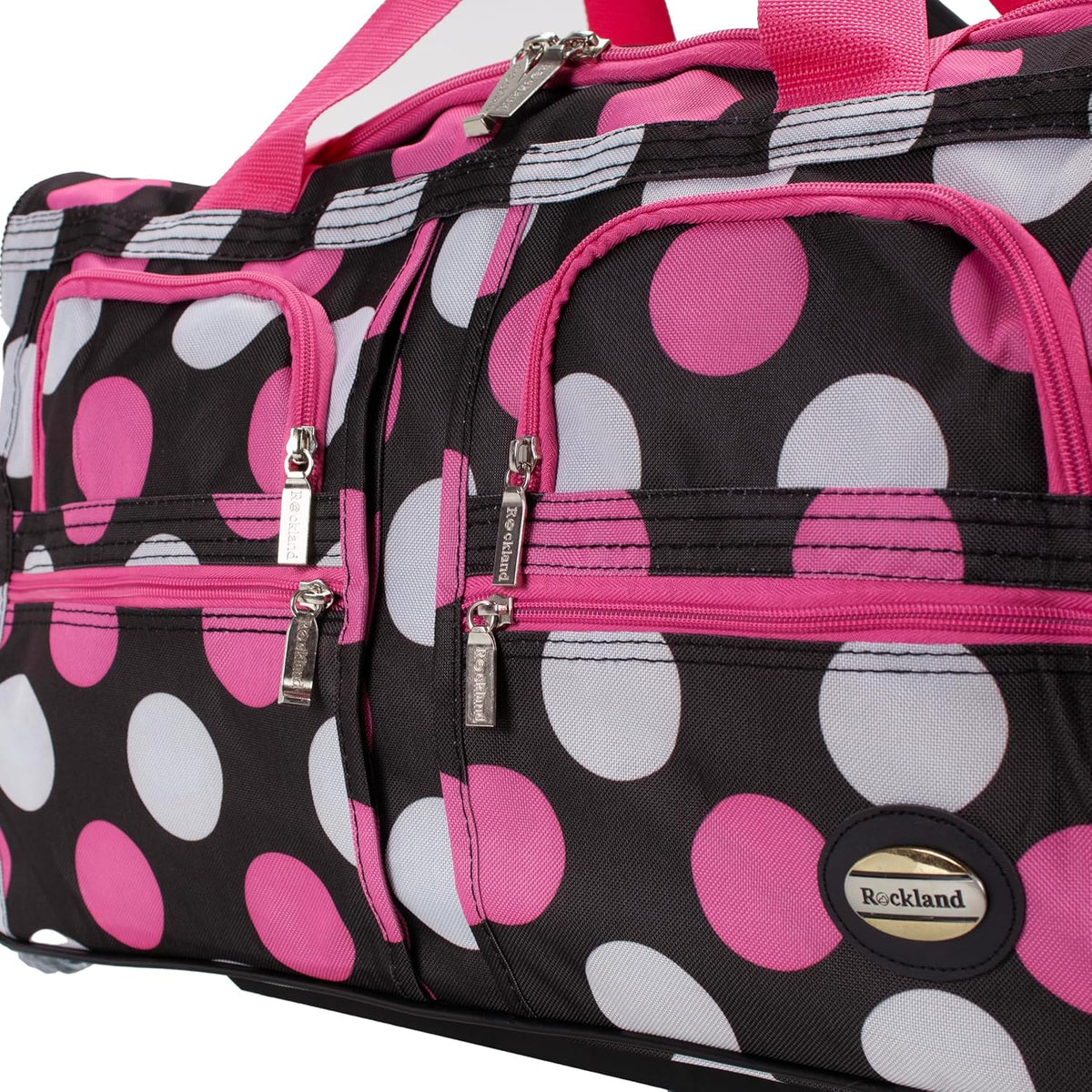 Rolling Duffel Bag, Black, 22" - Colors B