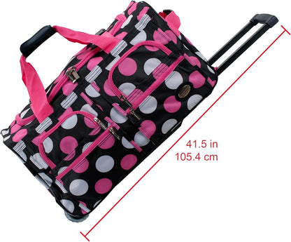 Rolling Duffel Bag, Black, 22" - Colors B