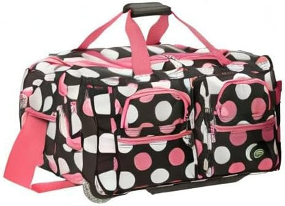 Rolling Duffel Bag, Black, 22" - Colors B