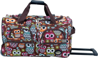 Rolling Duffel Bag, Black, 22" - Colors B