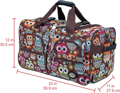 Rolling Duffel Bag, Black, 22" - Colors B