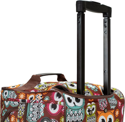Rolling Duffel Bag, Black, 22" - Colors B