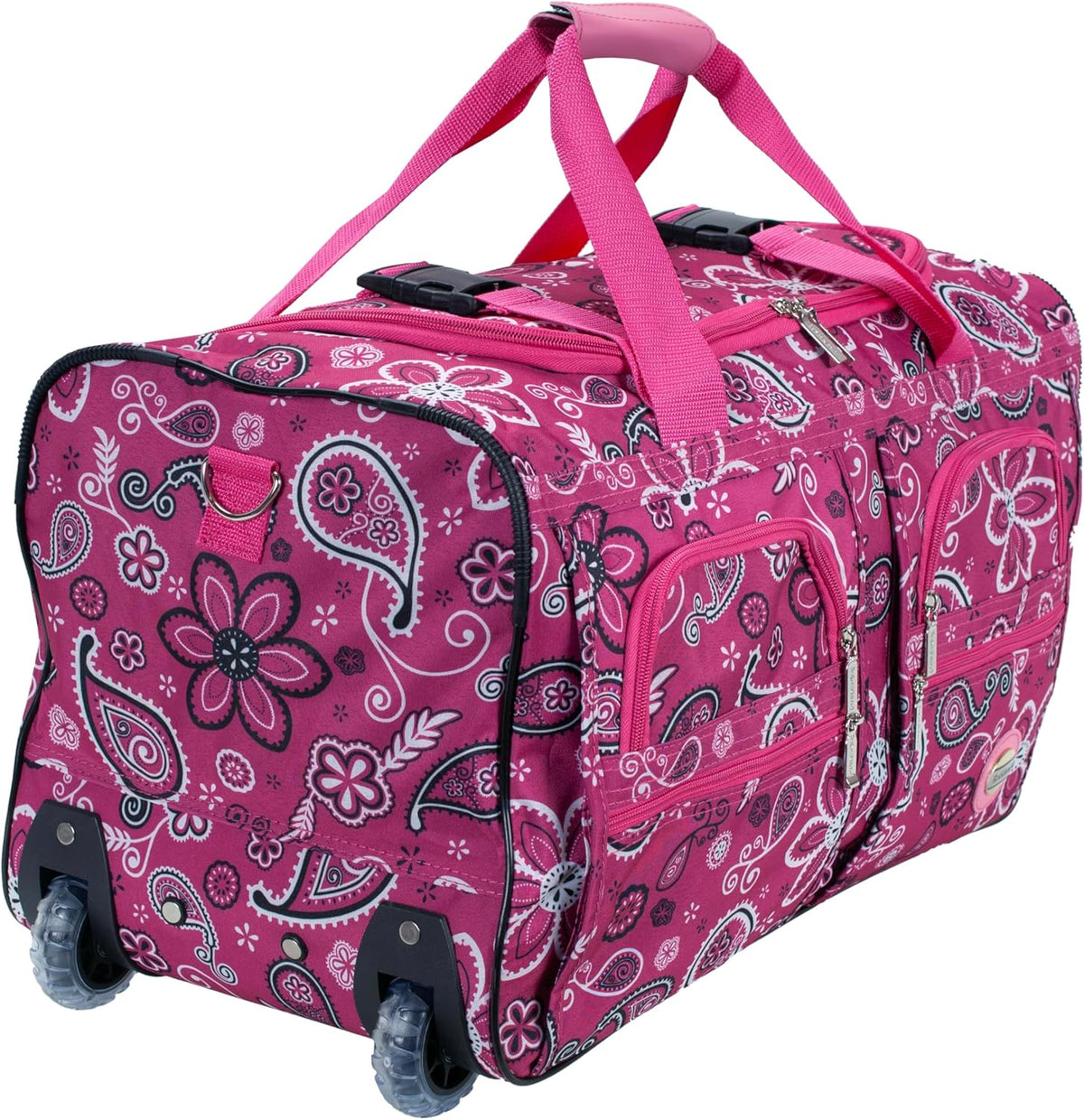 Rolling Duffel Bag, Black, 22" - Colors B